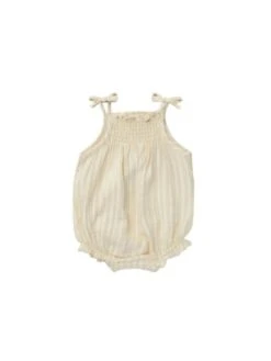 SMOCKED WOVEN ROMPER | VINTAGE STRIPE