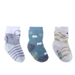 ROBEEZ KAELIN GREY SOCKS - 3 PACK
