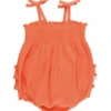 SUNSET RIBBED SMOCKED BUBBLE ROMPER -Baby Haven Shop rufflebutts inc sunset ribbed smocked bubble rompe