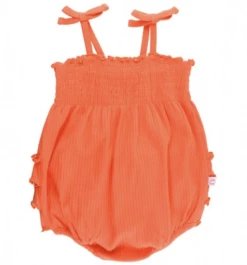 SUNSET RIBBED SMOCKED BUBBLE ROMPER