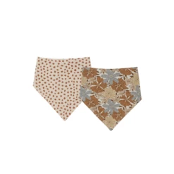 SCARF BIB SET IN SPOTS,SAFARI FLORAL