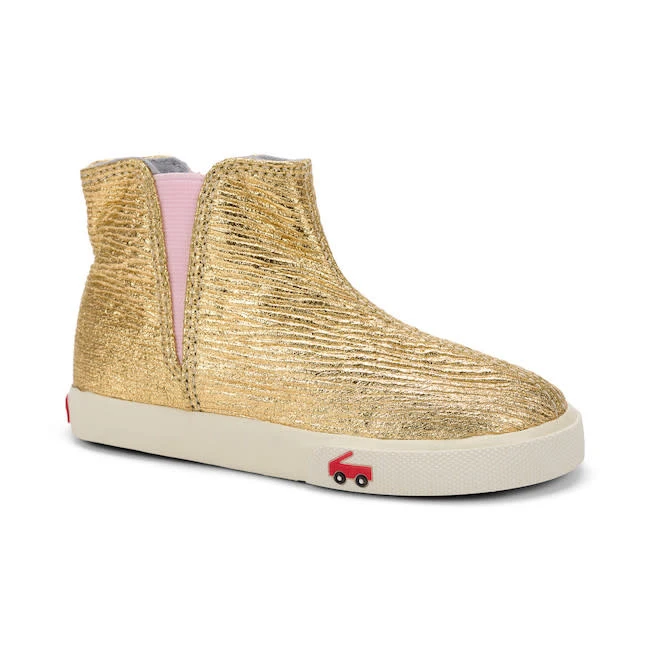 KEEGAN HIGH TOP SNEAKER IN GOLD SHINE 3 KEEGAN HIGH TOP SNEAKER IN GOLD SHINE