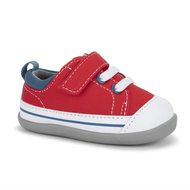 STEVIE II INFANT FIRST WALKER SNEAKER RED WITH NAVY 3 STEVIE II INFANT FIRST WALKER SNEAKER RED WITH NAVY