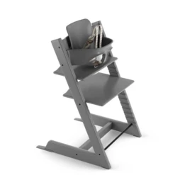 Stokke TRIPP TRAPP BUNDLE HIGH CHAIR IN STORM GREY