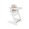 Stokke TRIPP TRAPP HIGH CHAIR COMPLETE WHITE WITH SILVER STARS CUSHION AND TRAY 1 Stokke TRIPP TRAPP HIGH CHAIR COMPLETE WHITE WITH SILVER STARS CUSHION AND TRAY -Baby Haven Shop stokke tripp trapp high chair complete white with
