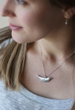 MAMA BIRD NECKLACE 17” STERLING SILVER NECKLACE 5 MAMA BIRD NECKLACE 17” STERLING SILVER NECKLACE -Baby Haven Shop swoon mama bird necklace 17 sterling silver neckla 1
