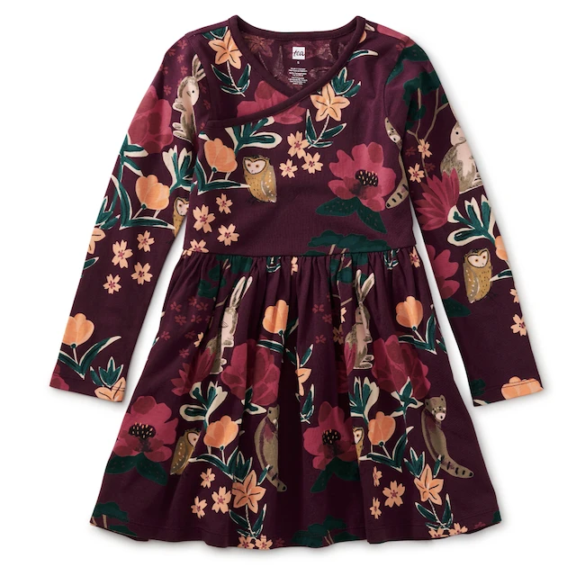 LONG SLEEVE WRAP NECK DRESS 3 LONG SLEEVE WRAP NECK DRESS