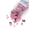 SOFT MAGNETIC LETTERS 1" 200 PIECE SANS SERIF COLOR IN ROSE QUARTZ