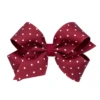 MEDIUM TINY DOT GROSGRAIN OVRLY BOW -Baby Haven Shop wee ones medium tiny dot grosgrain ovrly bow