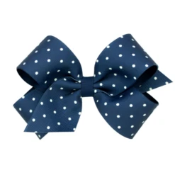 MEDIUM TINY DOT GROSGRAIN OVRLY BOW 7 MEDIUM TINY DOT GROSGRAIN OVRLY BOW -Baby Haven Shop wee ones medium tiny dot grosgrain ovrly bow 2