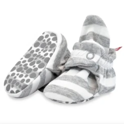 ORGANIC COTTON GRIPPER BABY BOOTIE -Baby Haven Shop zutano organic cotton gripper baby bootie 1